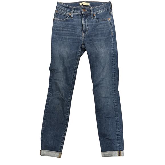 Madewell Denim - Madewell 9" High Rise Skinny Jeans Womens Size 23 Blue Dark Wash Denim